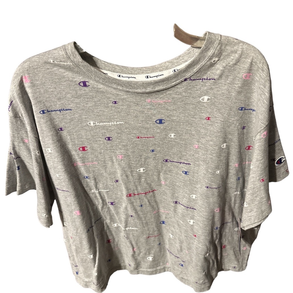 NWT Columbia cropped grey tee with signature x c on it so cute 🥰 size 2x